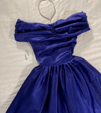 Cifeeo-Cyber Monday Christmas party outfits Sexy A line Off The Shoulder Navy Blue Prom Dress With Pleated Long Satin Prom Dresses Party Dress C3297