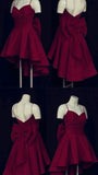 Cifeeo-back to school outfits 16th Birthday A Line Spaghetti Straps Burgundy Homecoming Dresses Short Birthday Dress C3374