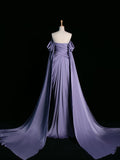 Cifeeo-back to school outfits nye outfits Valentine's Day outfits Vintage A Line Off The Shoulder Satin Prom Dresses Long Evening Gown Formal Party Dress CIF2199