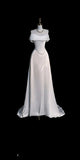 Cifeeo- Fairytale Wedding Dress White Mermaid Off The Shoulder Satin Wedding Dresses C768