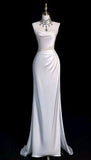 Cifeeo- Fairytale Wedding Dress White Mermaid Spaghetti Straps Satin Wedding Dresses C769