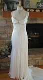 Cifeeo- Vintage White Mermaid Straps Sequin Long Wedding Dresses C773