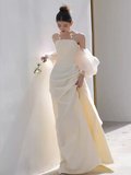 Cifeeo- Fairytale Mermaid Off The Shoulder White Long Wedding Dresses C855