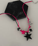 CIFEEO- Chic Colorblock Stainless Steel Alloy Star Pendant Necklace ZZ051