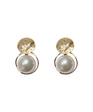 CIFEEO- DIY Gold Sterling Silver Alloy Pearl Stud Earrings KX1022