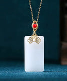 CIFEEO- DIY White Copper Overgild Jade Enamel Butterfly Pendant Necklace KX1059