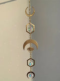 Cifeeo-Eye&celestial Crystal Moon Sun Catcher,Witchy Suncatcher |wall Hanging | Boho Decor | Gift | Window Decoration