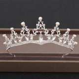 Cifeeo Wedding Crown Hair Jewelry Bridal Headpiece Woman Baroque Rhinestones Crystal Tiaras Bride Party Crowns Wedding Hair Accessories