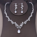 Luxury Crystal Heart Wedding Jewelry Sets Rhinestone Crown Tiara Choker Necklace Earrings Bridal Dubai African Beads Jewelry Set