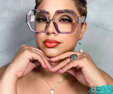 Cifeeo Anti-Blue Women Glasses Frames Optical Clear Transparent Lens Myopia Fashion Metal Frame Prescription Eyewear Computer Glasses