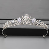 Cifeeo Christmas Gift Silver Color Crown and Tiara Hair Accessories For Women Wedding Accessories Crown For Bridal Crystal Rhinestone Tiara Diadema