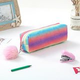 Cifeeo-Back To School Gifts Kawaii Pencil Case Stationery Trousse Scolaire For Girls Rainbow Pencil Bags School Supplies Glitter Pen Case School Pencil Case