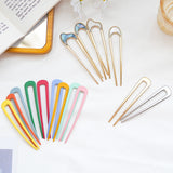 Cifeeo Back to school Fashion Metal Hair Sticks For Women Shell Hair Clip Pins Minimalist U Shape Girls Hairpins Hair Bun Maker Headwear