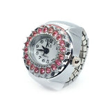 Cifeeo 2023 Individuality Vintage Punk Elastic Stretchy Quartz Watch Rings For Women Man Hip-Hop Couple Accessories