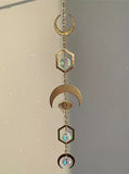 Cifeeo-Eye&celestial Crystal Moon Sun Catcher,Witchy Suncatcher |wall Hanging | Boho Decor | Gift | Window Decoration