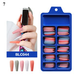 100Pcs False Nail Tips Long Nail Design Full Cover Press on Nails for Manicure Colorful Nails Art Fake Nails With Free Shipping