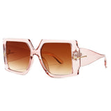 Cifeeo Classic Oversized Square Sunglasses Women New Fashion Black Leopard Sun Glasses Female Gradient Vintage Big Shades UV400