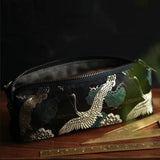 Cifeeo-Back To School Gifts Kawaii Pencil Case Retro Pen Case School Supplies Trousse Scolaire Fabric Embroidery Pencil Bags Student Stationery Pencil Cases