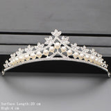 Cifeeo Christmas Gift Silver Color Crown and Tiara Hair Accessories For Women Wedding Accessories Crown For Bridal Crystal Rhinestone Tiara Diadema