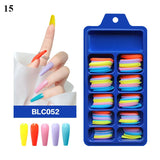 100Pcs False Nail Tips Long Nail Design Full Cover Press on Nails for Manicure Colorful Nails Art Fake Nails With Free Shipping