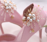 Cifeeo lot Removable Bride High Heel Clip Rhinestone Wedding Shoes Buckle Women Decoration Pearls Floral Bead Shoe Clips