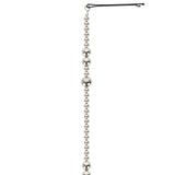 Cifeeo 2023 Silver-Plated Beads Hair Chain Tassel Hair Accessories Black Word Clip Braided Hair Clip Popular Fashion Hair Accessories