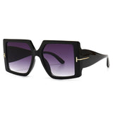 Cifeeo Classic Oversized Square Sunglasses Women New Fashion Black Leopard Sun Glasses Female Gradient Vintage Big Shades UV400