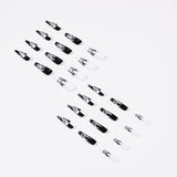 Cifeeo 24Pcs/Set Black And White Flame Design False Nail French Full Cover Fake Nails Glue DIY Manicure Nail Art Tools