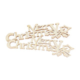 Cifeeo-10pcs Wooden Merry Christmas Letters DIY Wood Craft Table Christmas Decorations for Home Xmas Navidad Natal New Year Party Gift