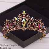 Cifeeo Bridal Crown Golden Wedding Hair Accessories Rhinestone Bride Wedding Tiaras and Crowns Headpiece Diadema Hair Ornament
