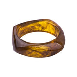 Cifeeo 2023 Vintage Resin Acrylic Geometric Irregular Square Quadrilateral Bangle Simple Style Bracelet For Women 2023 New Jewelery