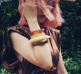 Cifeeo 2023 Vintage Resin Acrylic Geometric Irregular Square Quadrilateral Bangle Simple Style Bracelet For Women 2023 New Jewelery
