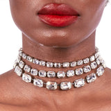 Cifeeo INS Multilayers Rhinestone Zircon Short Choker Necklace Clavicle Chain Jewelry For Women Luxury Crystal Wedding Collar Necklace