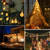 Cifeeo-Led String Lights Fairy Bubble Ball Lamp Holiday Lighting Garland Christmas Wedding Party Decoration Ornaments Battery Powered