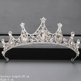 Cifeeo Christmas Gift Silver Color Crown and Tiara Hair Accessories For Women Wedding Accessories Crown For Bridal Crystal Rhinestone Tiara Diadema