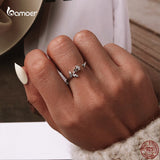 Cifeeo Authentic Alloy Plant Series Flower Butterfly Rings Adjustable Size for Women Luxury Wedding Jewelry GAR021 A06
