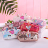Cifeeo-Back To School Gifts unicorn pencil case Sequin estojo escolar Kawaii school supplies estuche escolar pencilcase kalem kutusu astuccio scuola
