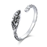 Cifeeo Authentic Alloy Plant Series Flower Butterfly Rings Adjustable Size for Women Luxury Wedding Jewelry GAR021 A06