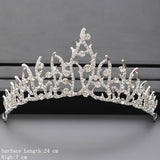 Cifeeo Christmas Gift Silver Color Crown and Tiara Hair Accessories For Women Wedding Accessories Crown For Bridal Crystal Rhinestone Tiara Diadema