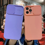 CIFEEO- Camera Lens Protection Solid Phone Case For iPhone 13 14 11 12 Pro Max Mini X XR XS Max 7 8 14 Plus Candy Color Soft TPU Cover