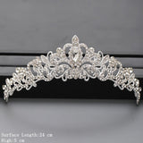 Cifeeo Christmas Gift Silver Color Crown and Tiara Hair Accessories For Women Wedding Accessories Crown For Bridal Crystal Rhinestone Tiara Diadema