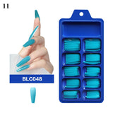 100Pcs False Nail Tips Long Nail Design Full Cover Press on Nails for Manicure Colorful Nails Art Fake Nails With Free Shipping