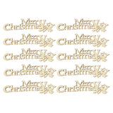 Cifeeo-10pcs Wooden Merry Christmas Letters DIY Wood Craft Table Christmas Decorations for Home Xmas Navidad Natal New Year Party Gift