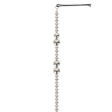 Cifeeo 2023 Silver-Plated Beads Hair Chain Tassel Hair Accessories Black Word Clip Braided Hair Clip Popular Fashion Hair Accessories