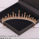 Cifeeo Bridal Crown Golden Wedding Hair Accessories Rhinestone Bride Wedding Tiaras and Crowns Headpiece Diadema Hair Ornament