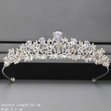 Cifeeo Christmas Gift Silver Color Crown and Tiara Hair Accessories For Women Wedding Accessories Crown For Bridal Crystal Rhinestone Tiara Diadema