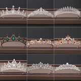 Cifeeo Wedding Crown Hair Jewelry Bridal Headpiece Woman Baroque Rhinestones Crystal Tiaras Bride Party Crowns Wedding Hair Accessories