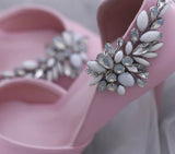 Cifeeo lot Removable Bride High Heel Clip Rhinestone Wedding Shoes Buckle Women Decoration Pearls Floral Bead Shoe Clips