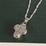 Cifeeo-Vintage Magnet Box Pendant Devout Christian Cross Chain Necklace For Christmas Men Women Party Jewelry Anniversary Gift
