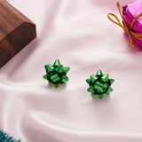 Cifeeo-Christmas gifts Creative Christmas Stars Stud Earrings For Women Handmade Xmas Snowflakes Ribbons Round Earring Merry Christmas New Year Gifts